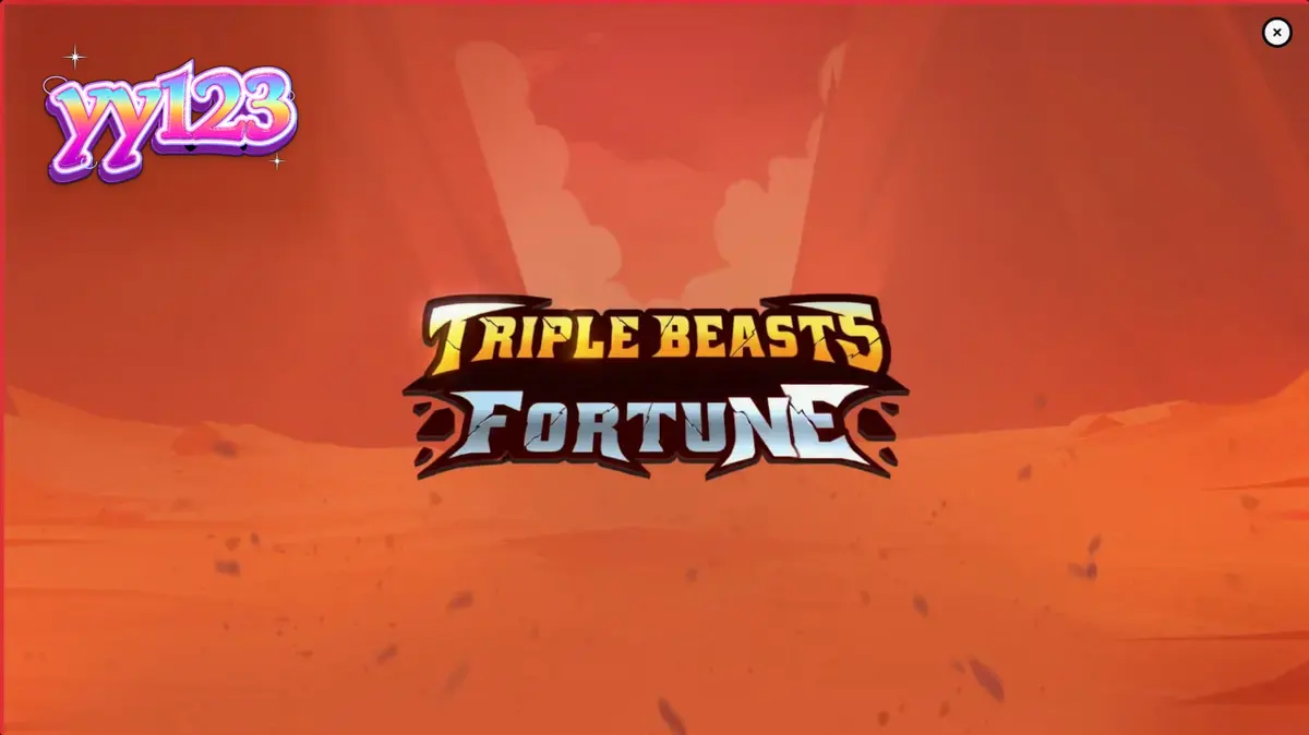 Pemandangan visual ngarai prasejarah dan simbol totem hewan dalam slot Triple Beasts of Fortune